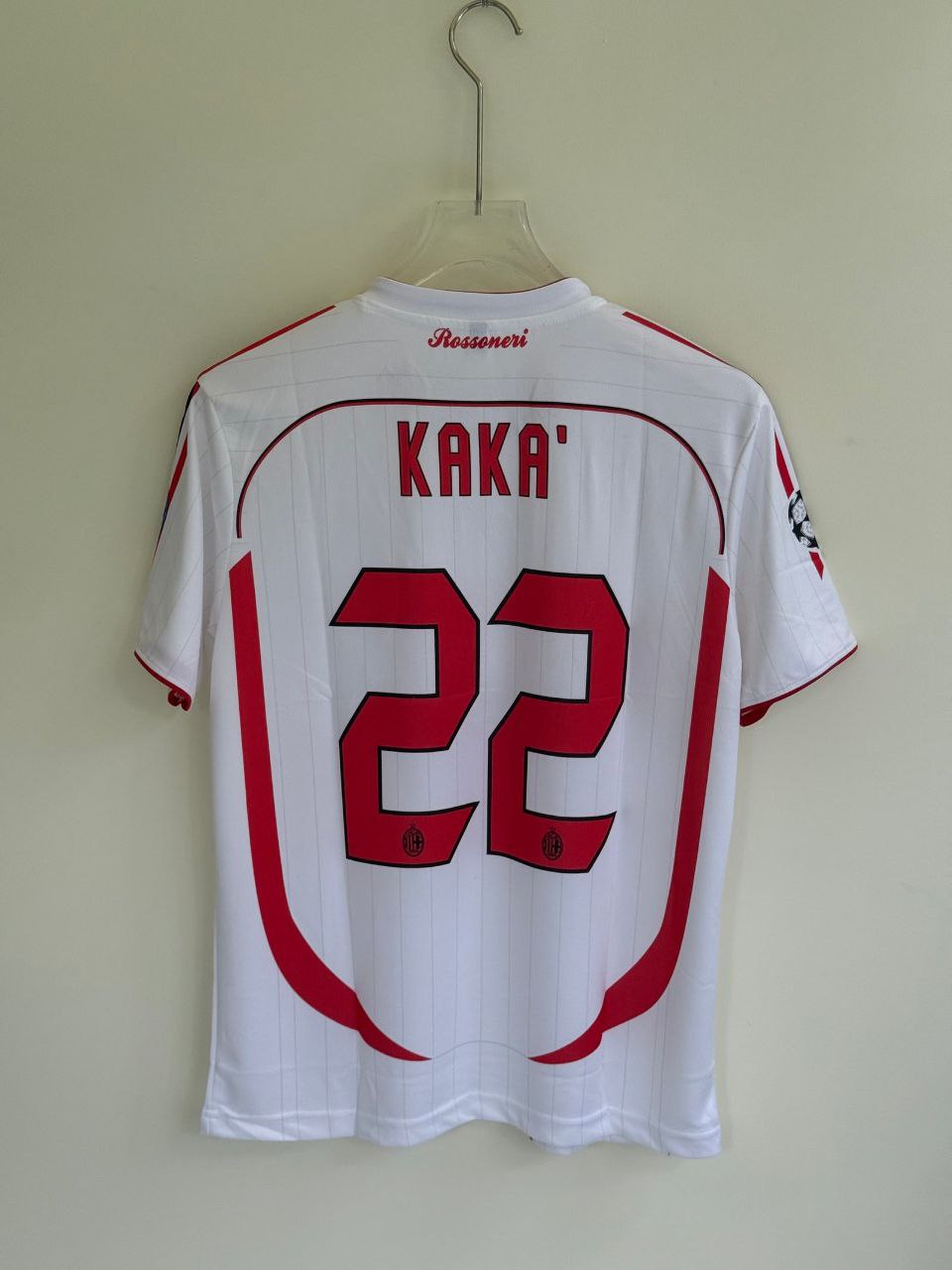 AC Milan 2006/07 UCL Final Away Jersey – Kaka 22 (Embroided)