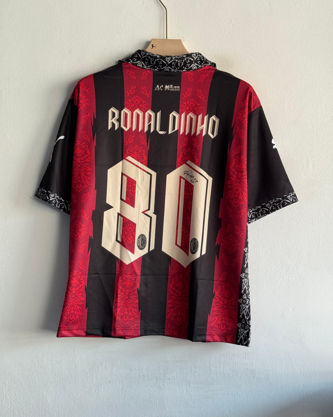 AC Milan 2025/26 Ronaldinho 80 Special Edition Jersey (Embroided)