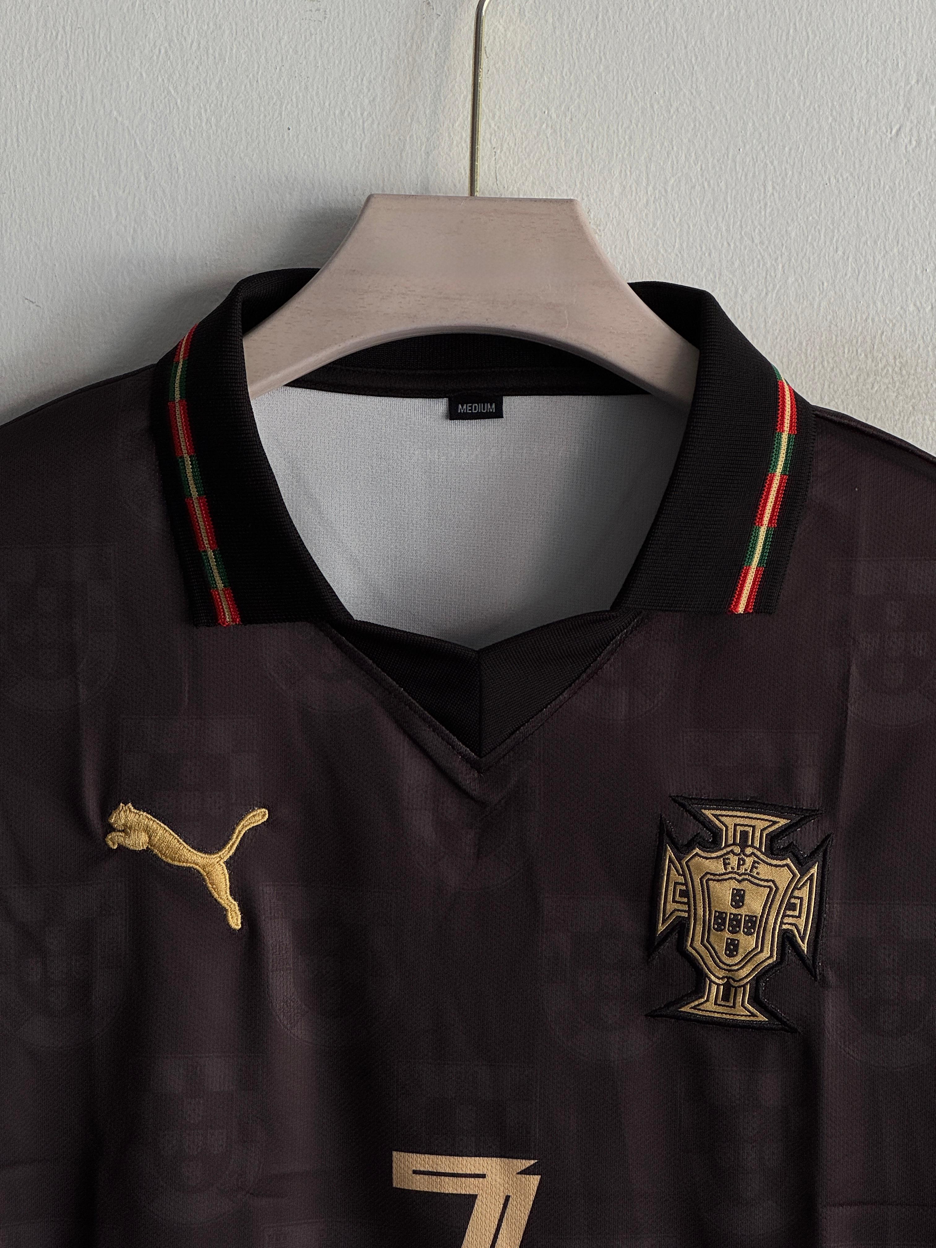 Portugal Ronaldo #7 Black Edition Football Jersey