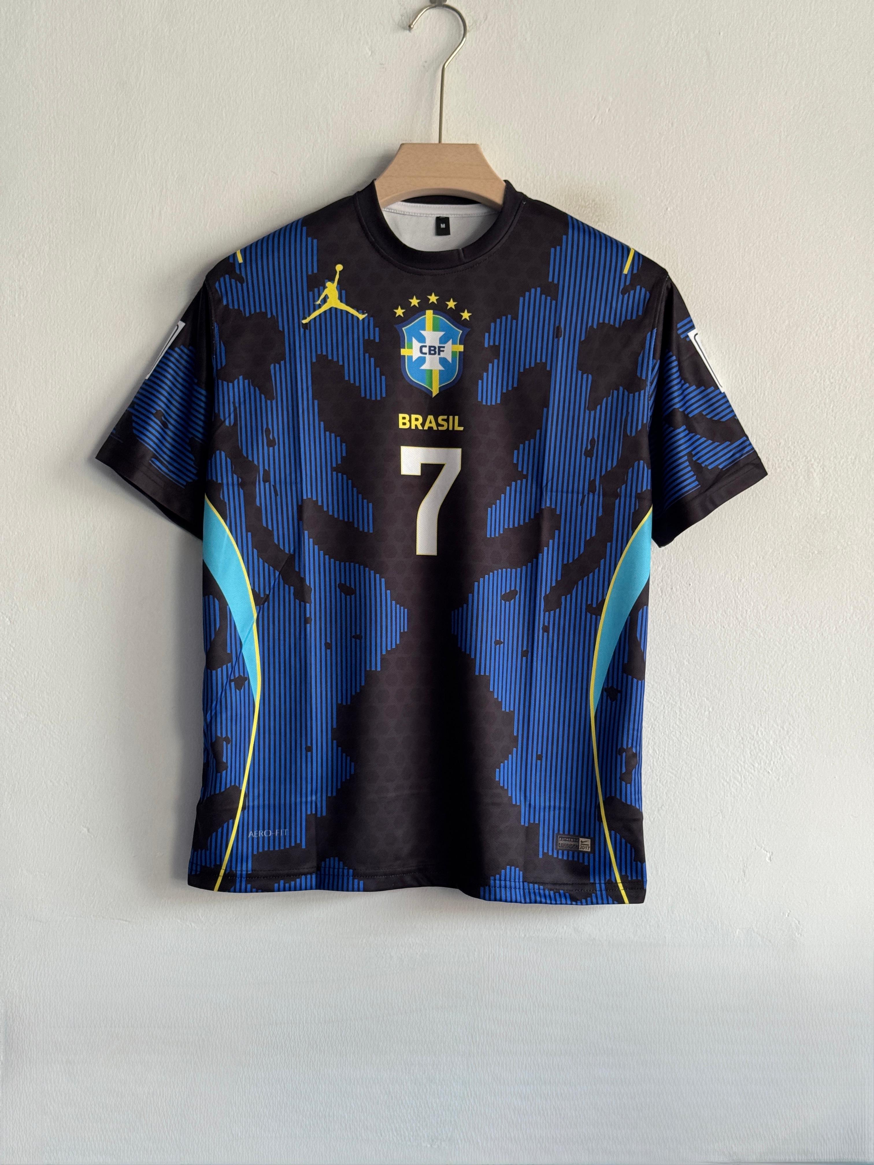 Brazil Black Concept Jersey (Printed logos)