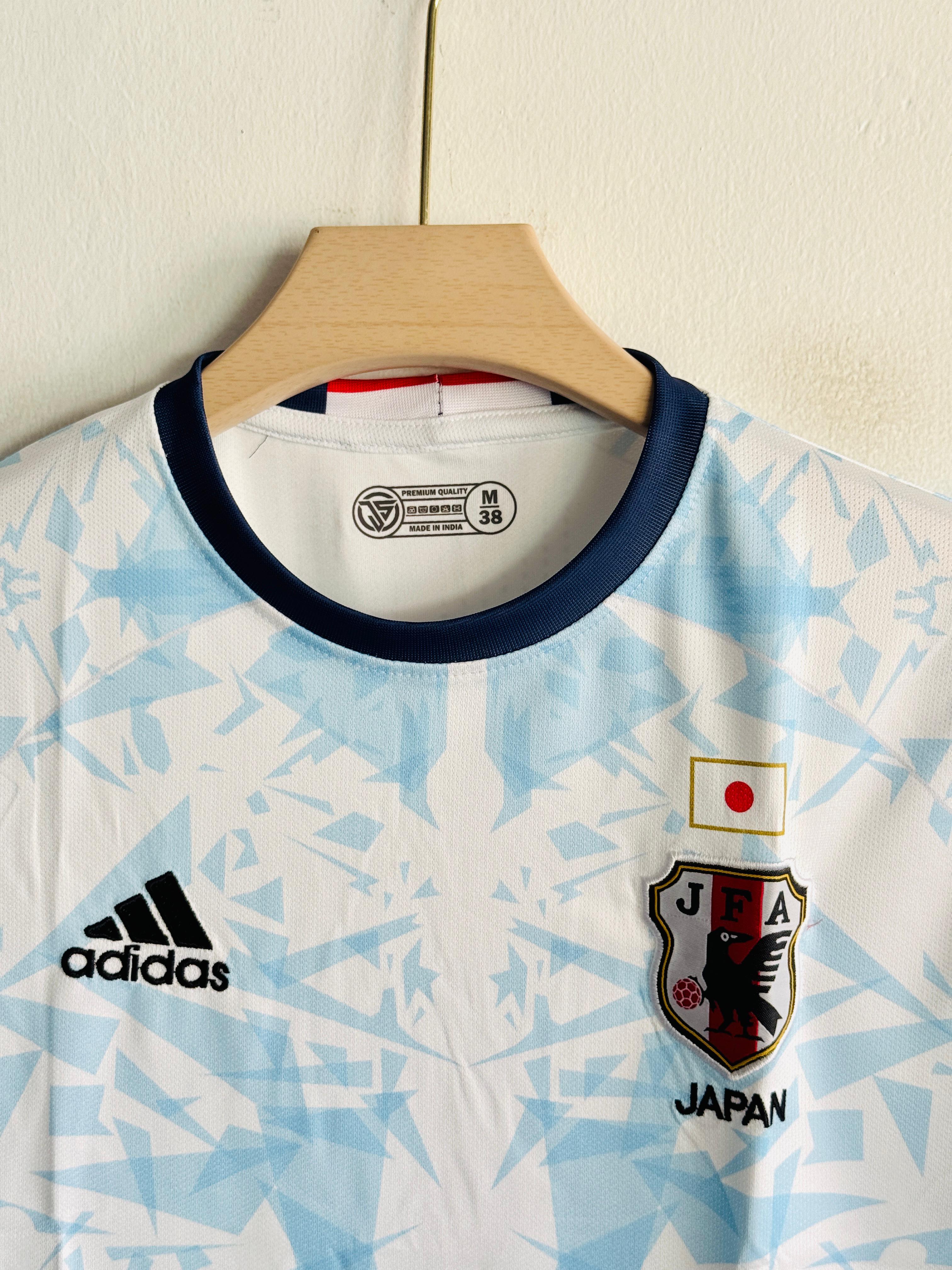 Japan Home Edition Football Jersey – Premium White &amp; Ice Blue Version
