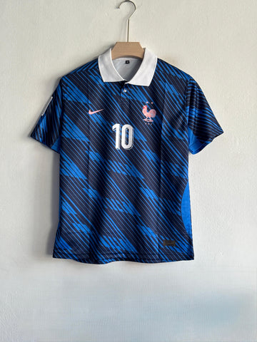 France Blue Edition Jersey – Mbappe #10 (Printed Logo)