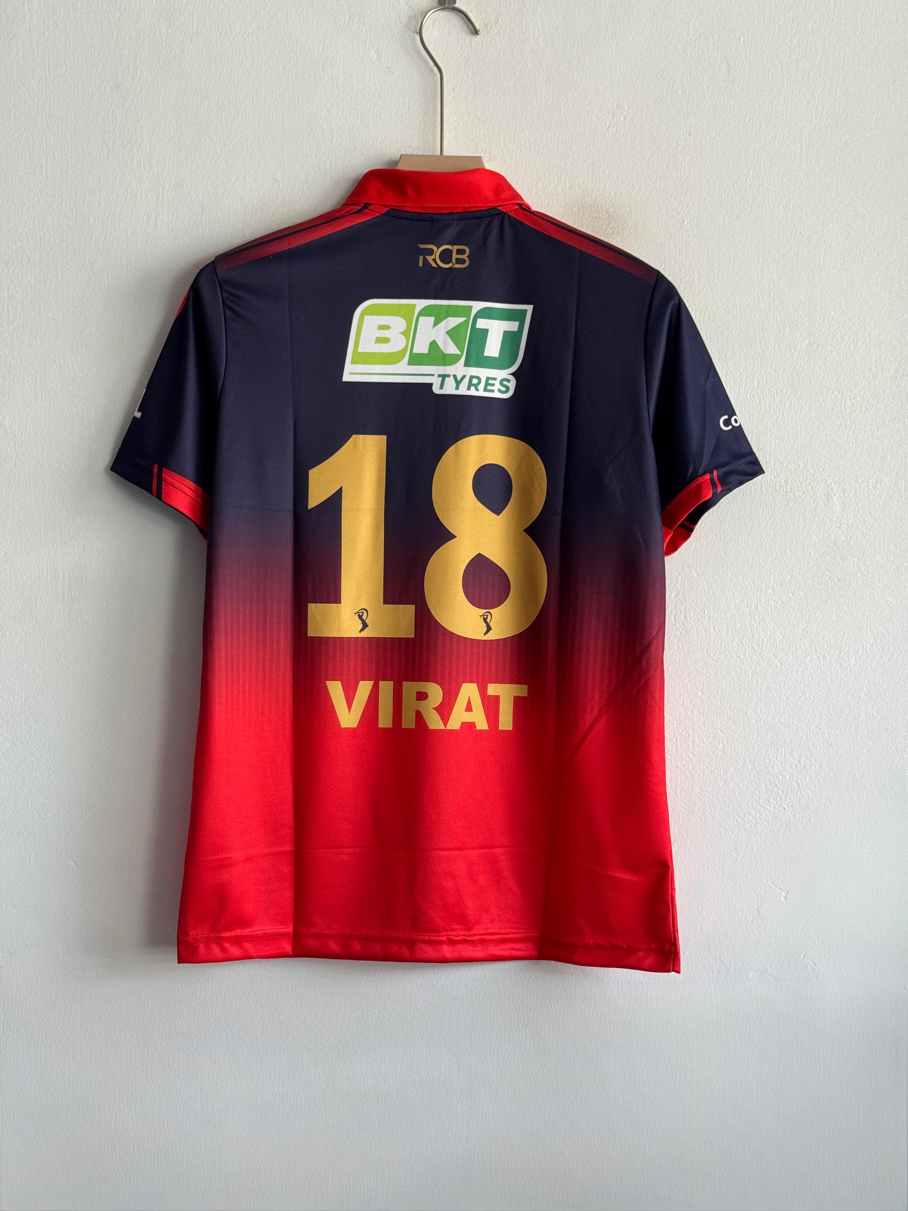 RCB 2026 Match Jersey – Virat 18 Edition (Printed logos)