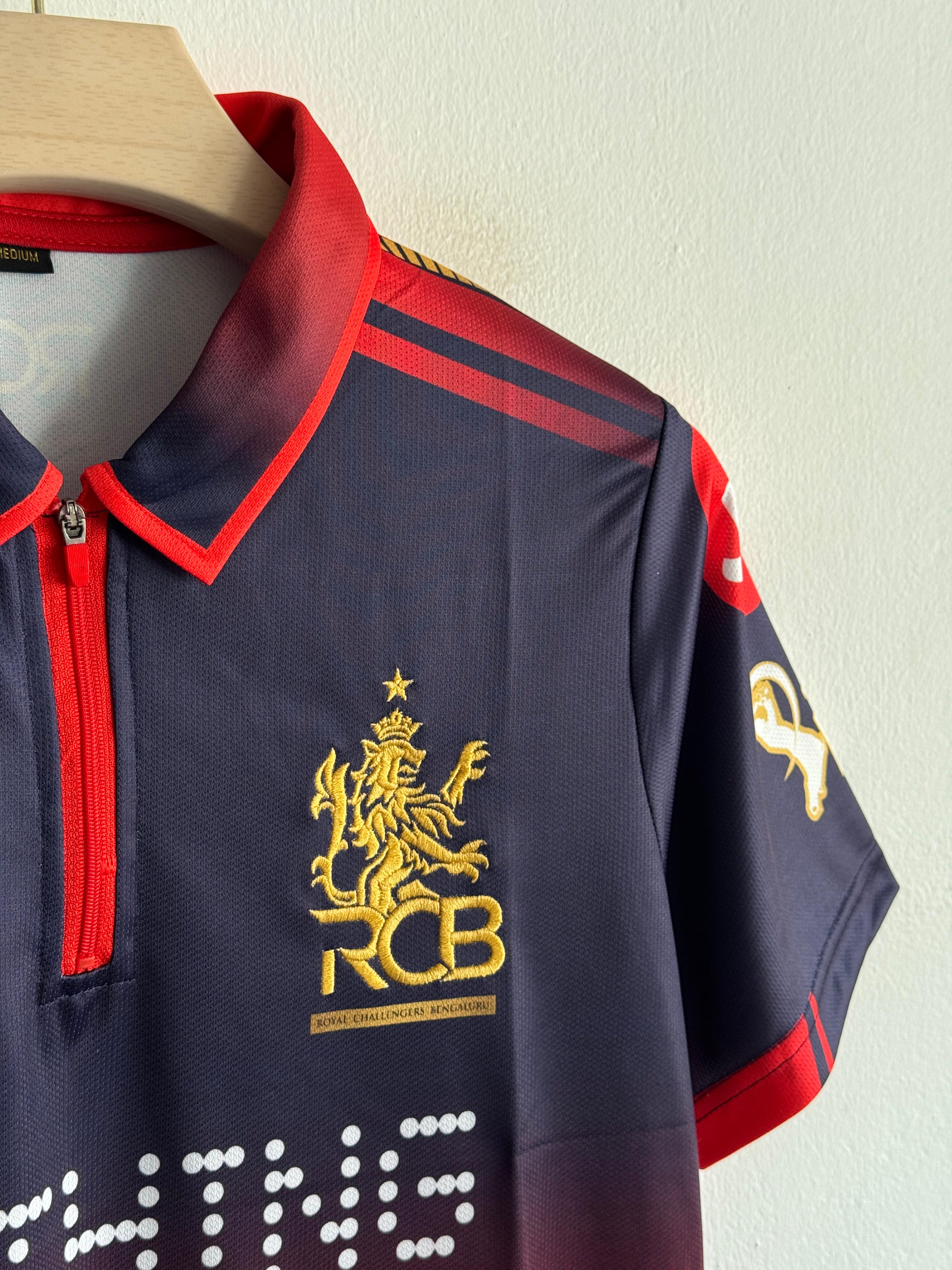 RCB 2026 Match Jersey – Virat 18 Edition (Printed logos)