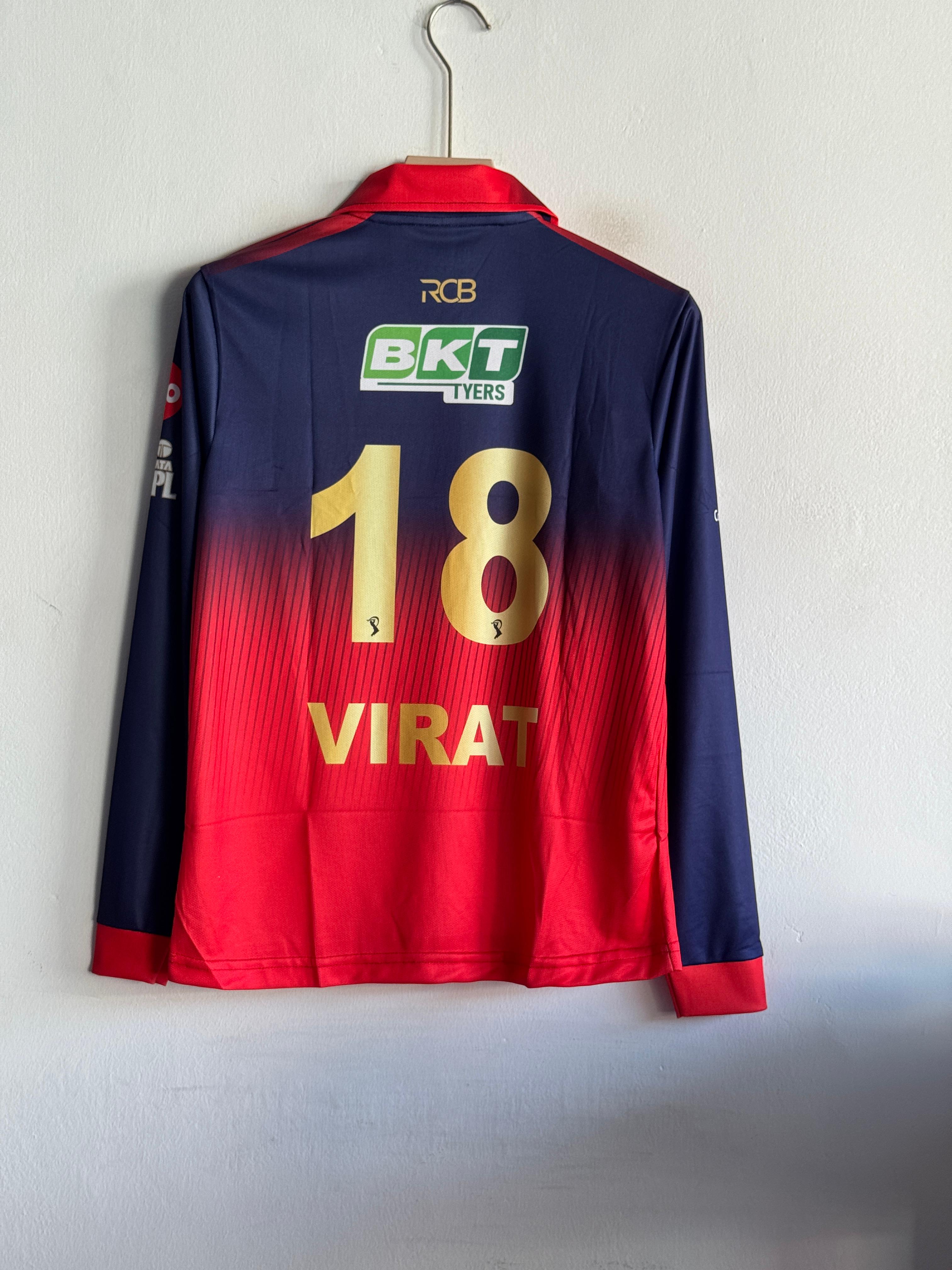 RCB Long Sleeve Jersey – Virat 18 Edition (Embroided)