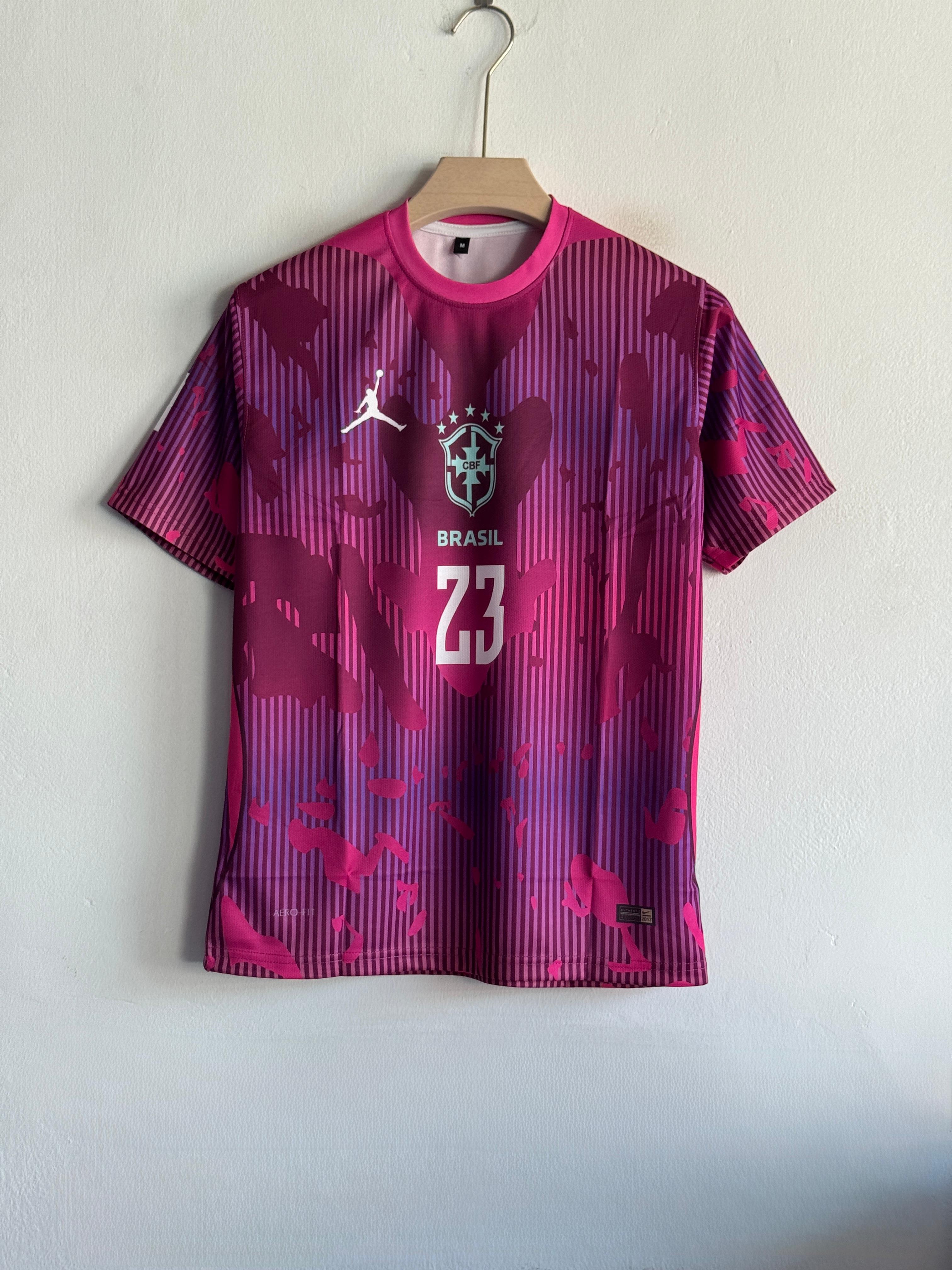 Brazil Pink Goalkeeper Concept Jersey 🧤(Printed logos)