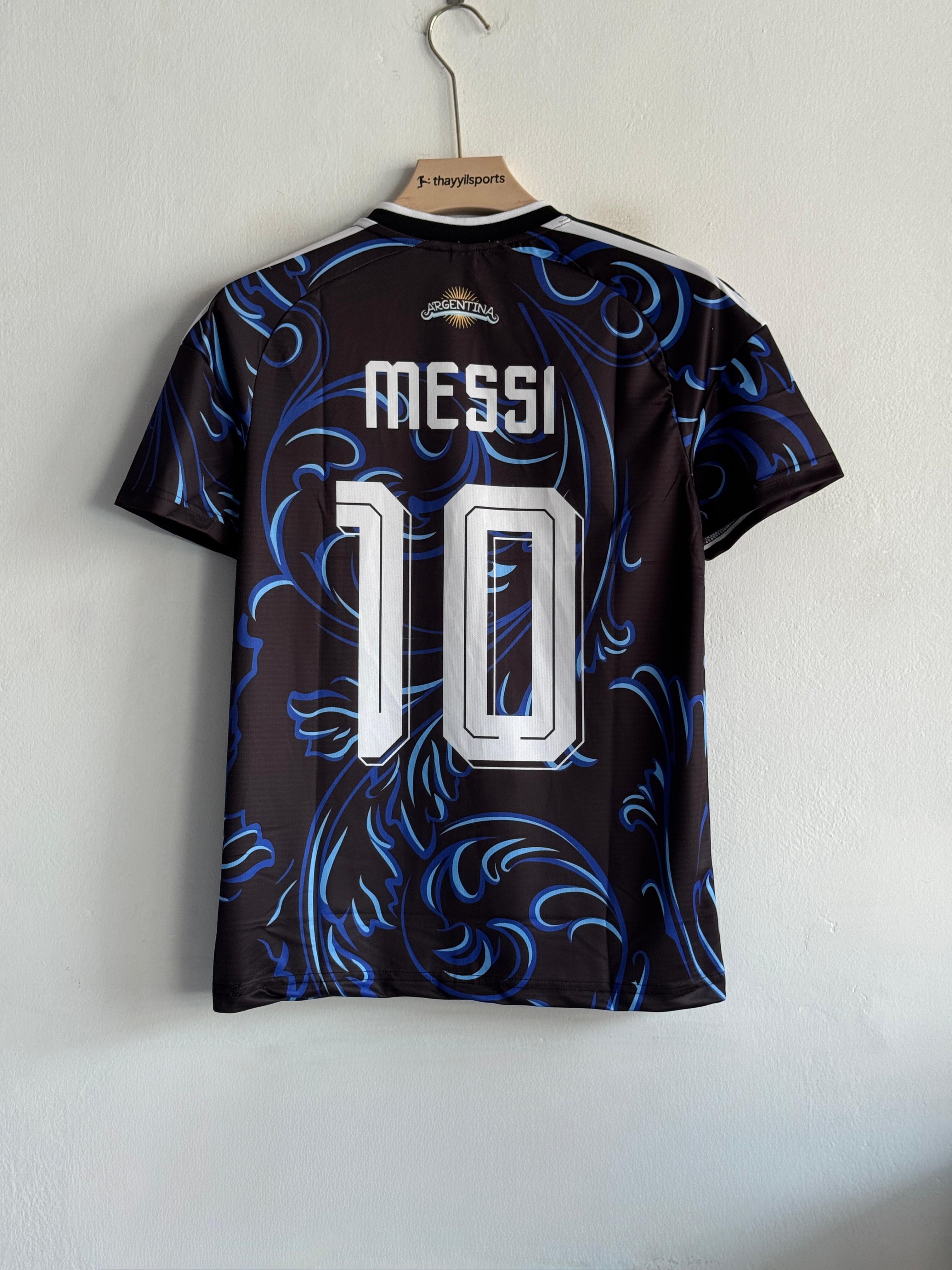 Argentina Messi #10 Black Dragon Edition Football Jersey – Premium WC Version
