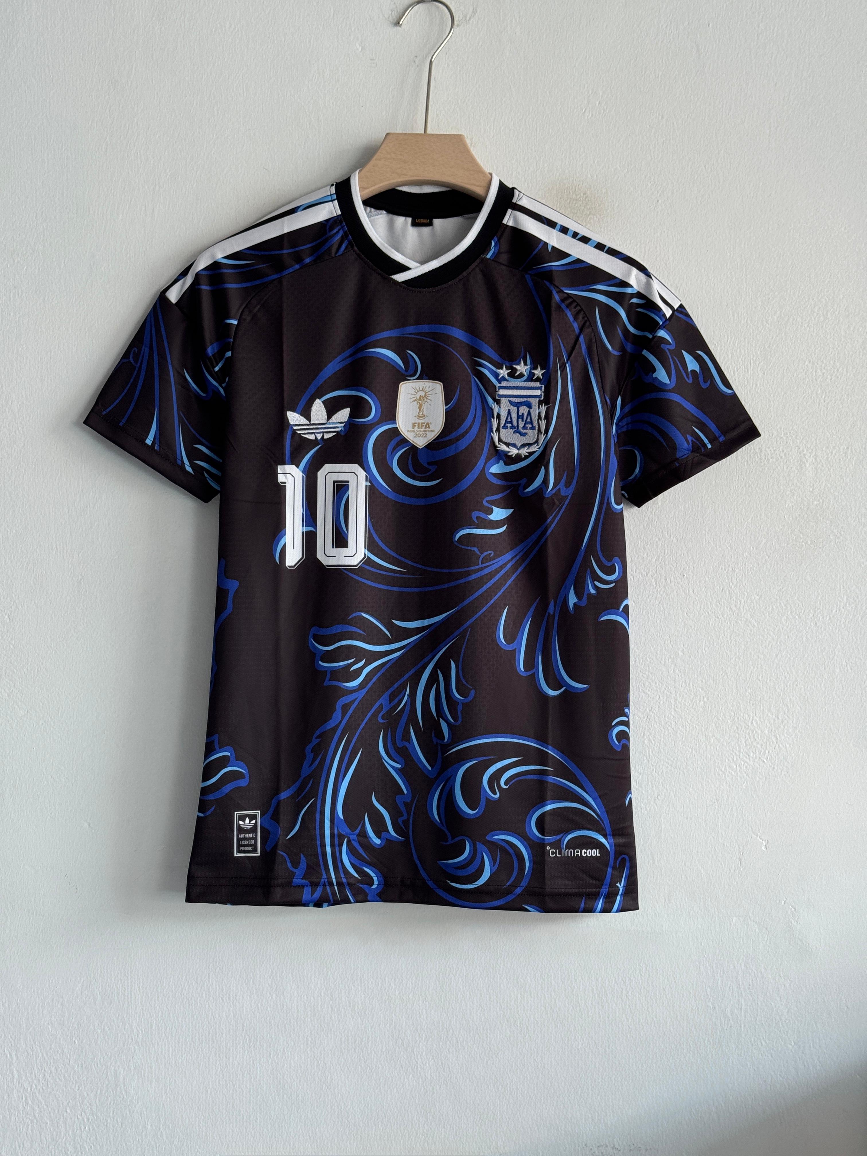 Argentina Messi #10 Black Dragon Edition Football Jersey – Premium WC Version