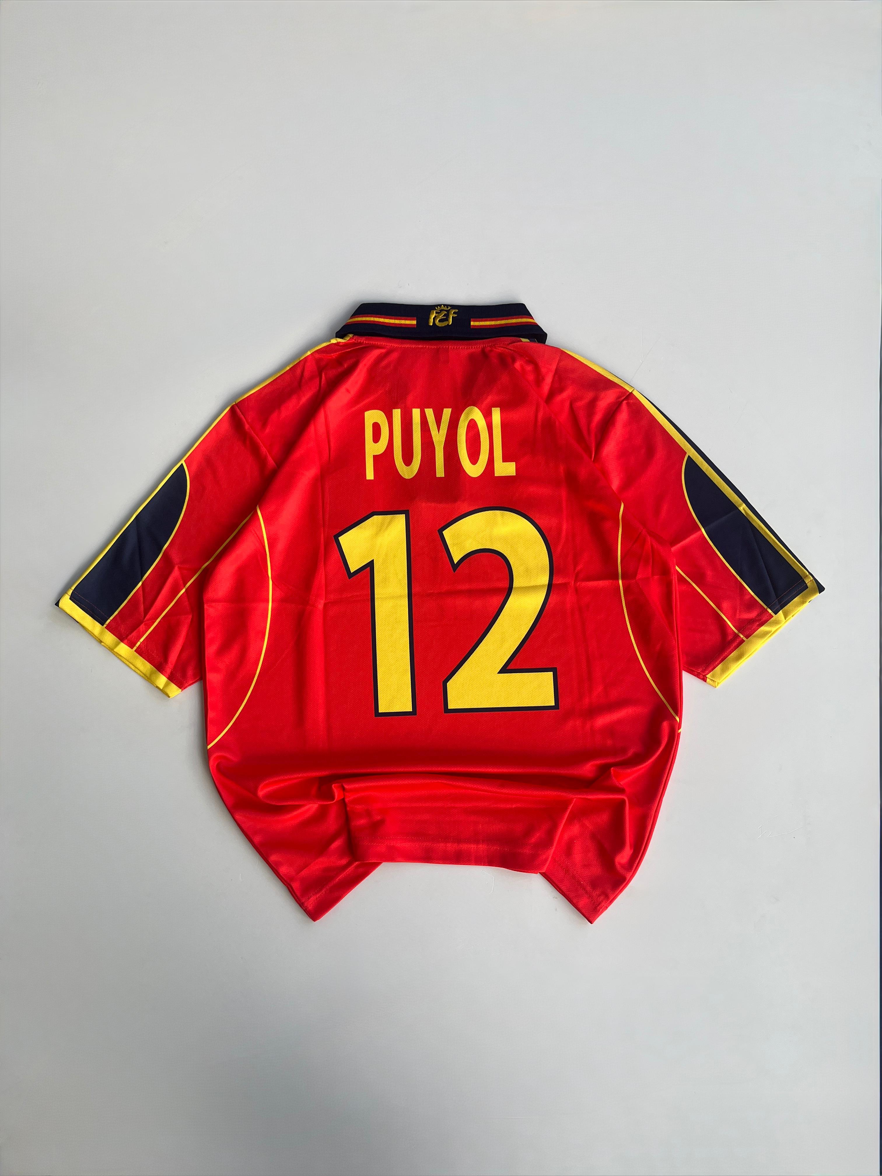Spain 2006 Home Jersey – Carles Puyol #12🔥(Embroided) FIVE SLEEVE
