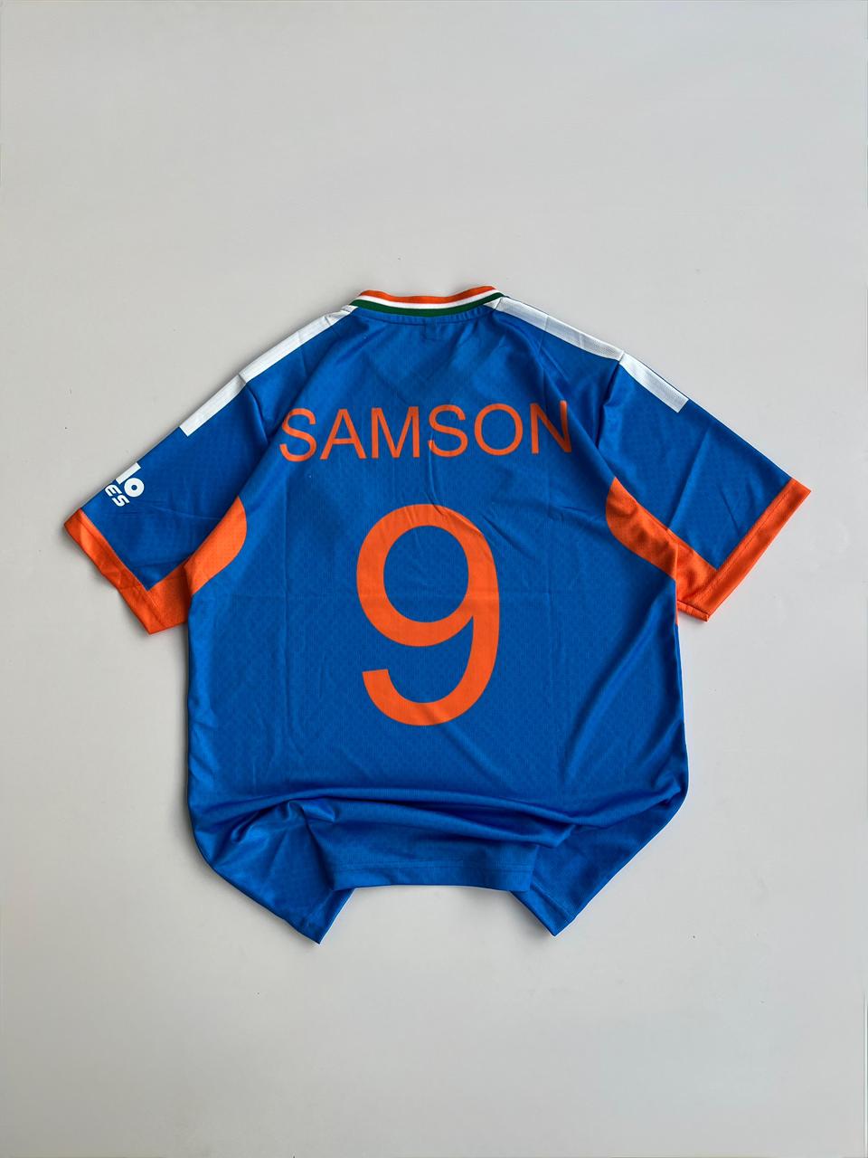 India Cricket Team Samson No.9 Jersey – Premium Embroidery Finish