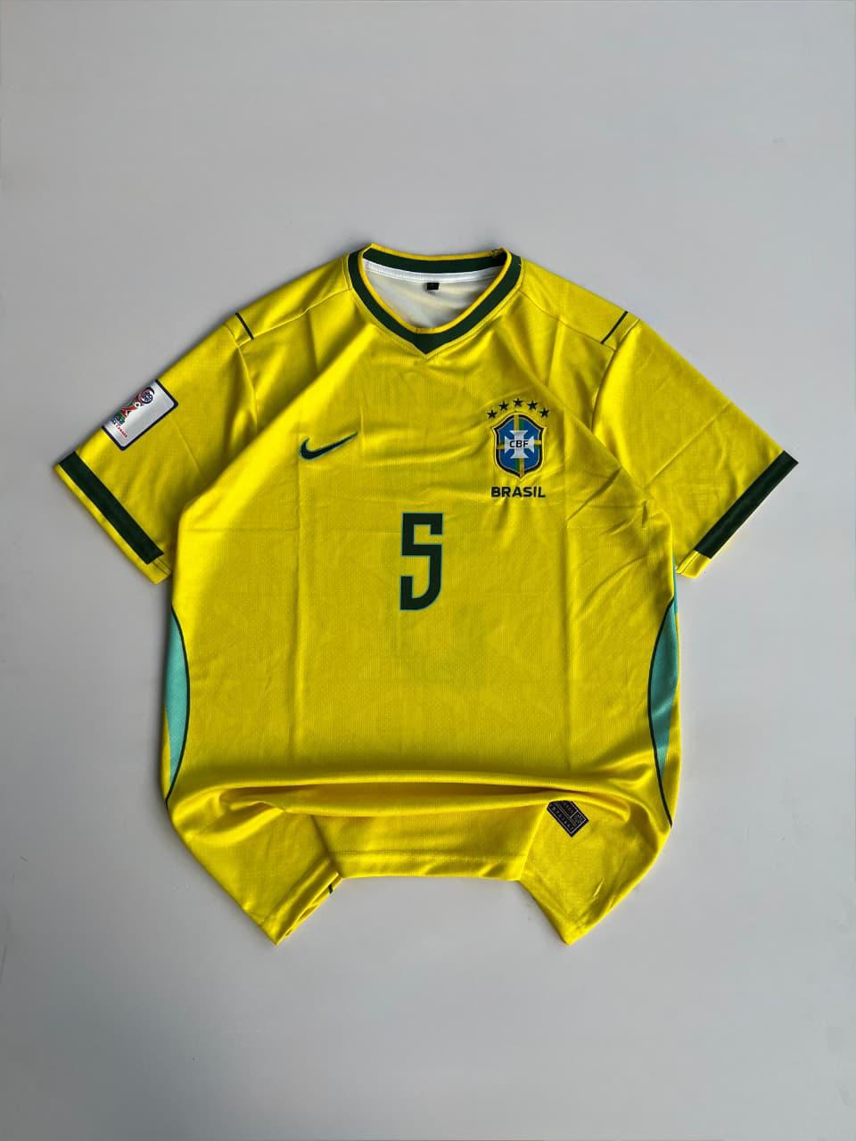 Brazil Home Jersey Casemiro 5 Edition (Embroidered Crest)
