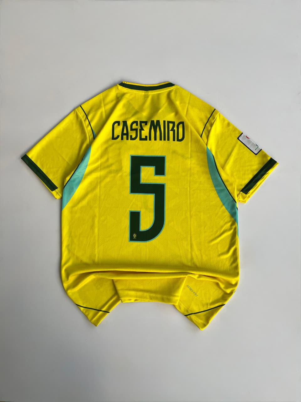 Brazil Home Jersey Casemiro 5 Edition (Embroidered Crest)