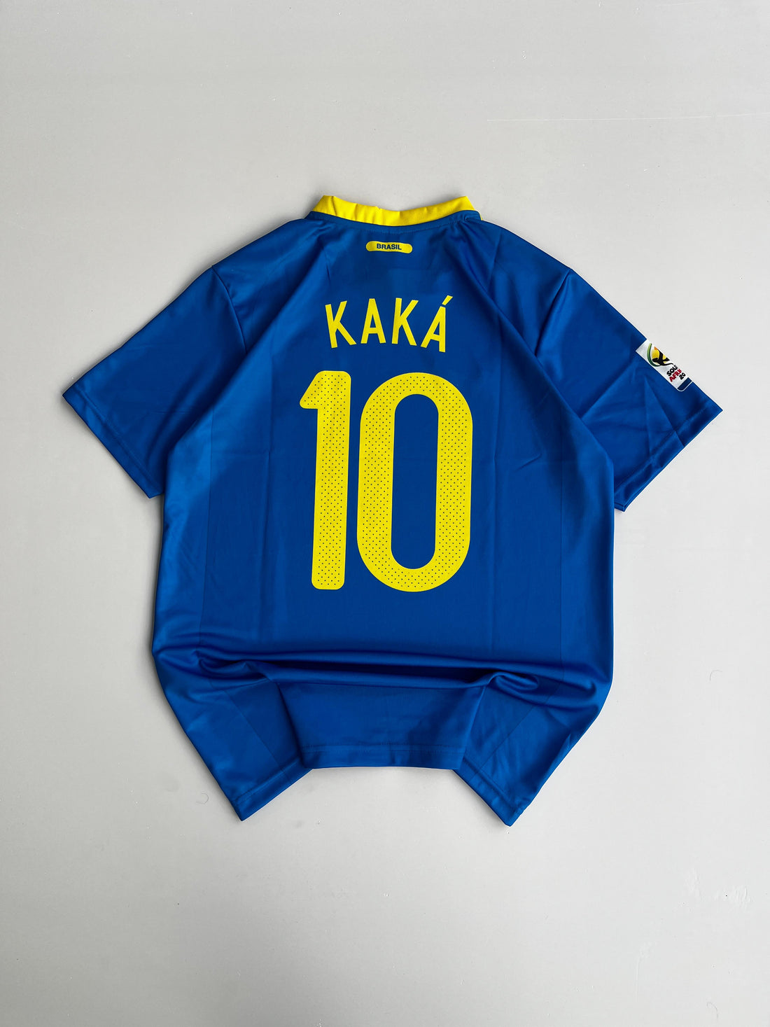 Brazil 2006 Away Jersey – Kaká #10 💙 (Embroided)  HALF SLEEVE