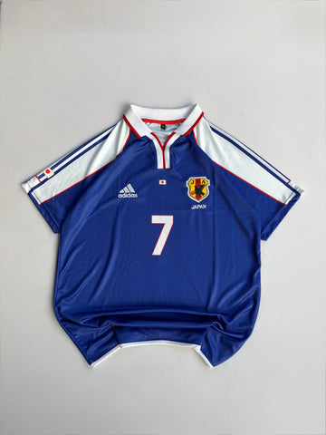 Japan Home Jersey – Hidetoshi Nakata #7🔵 (Embroided) FIVE SLEEVE