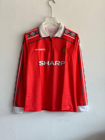Manchester United Home Full Sleeve Retro Jersey – Beckham #7 (Embroidered)