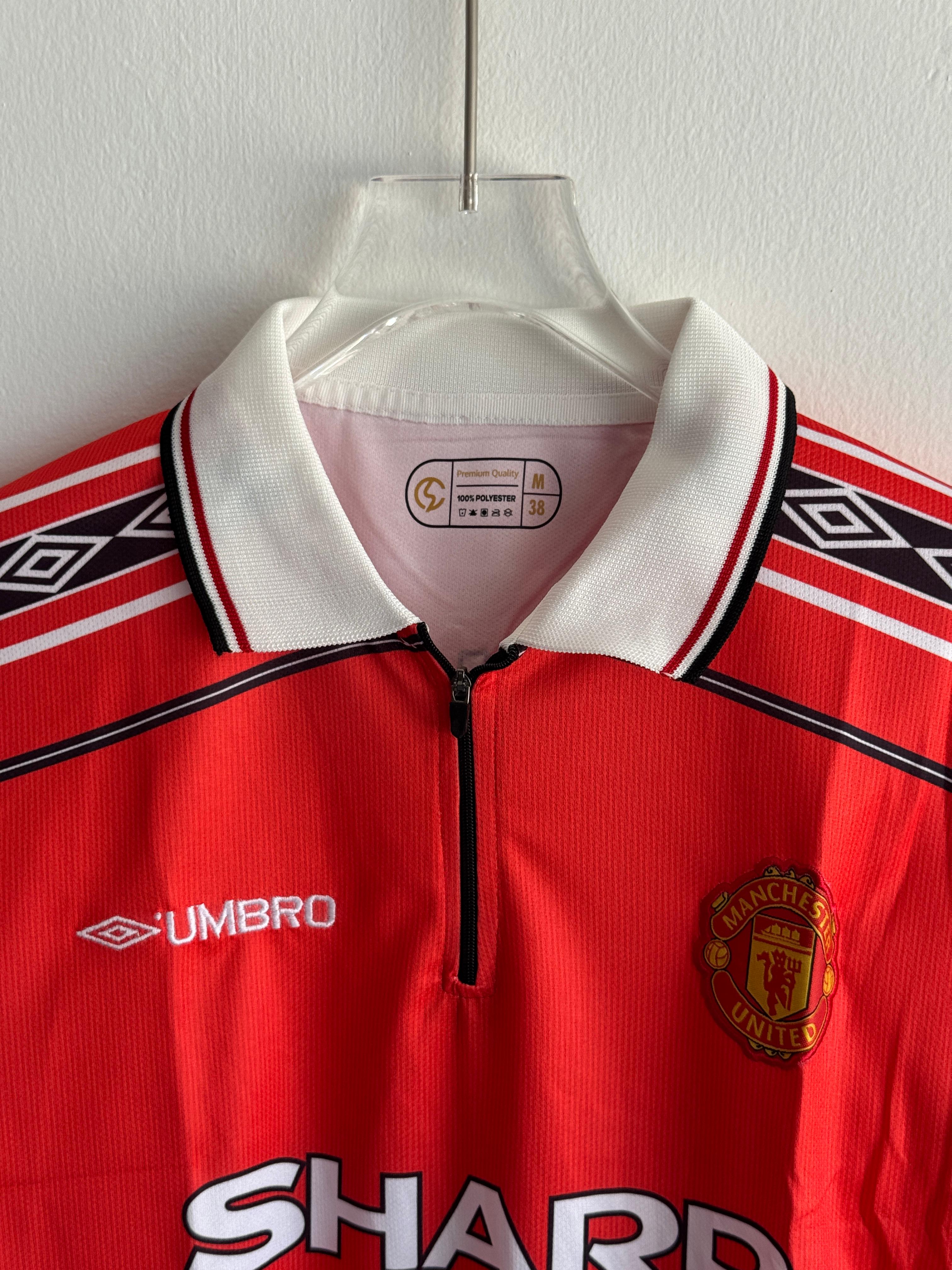 Manchester United Home Full Sleeve Retro Jersey – Beckham #7 (Embroidered)