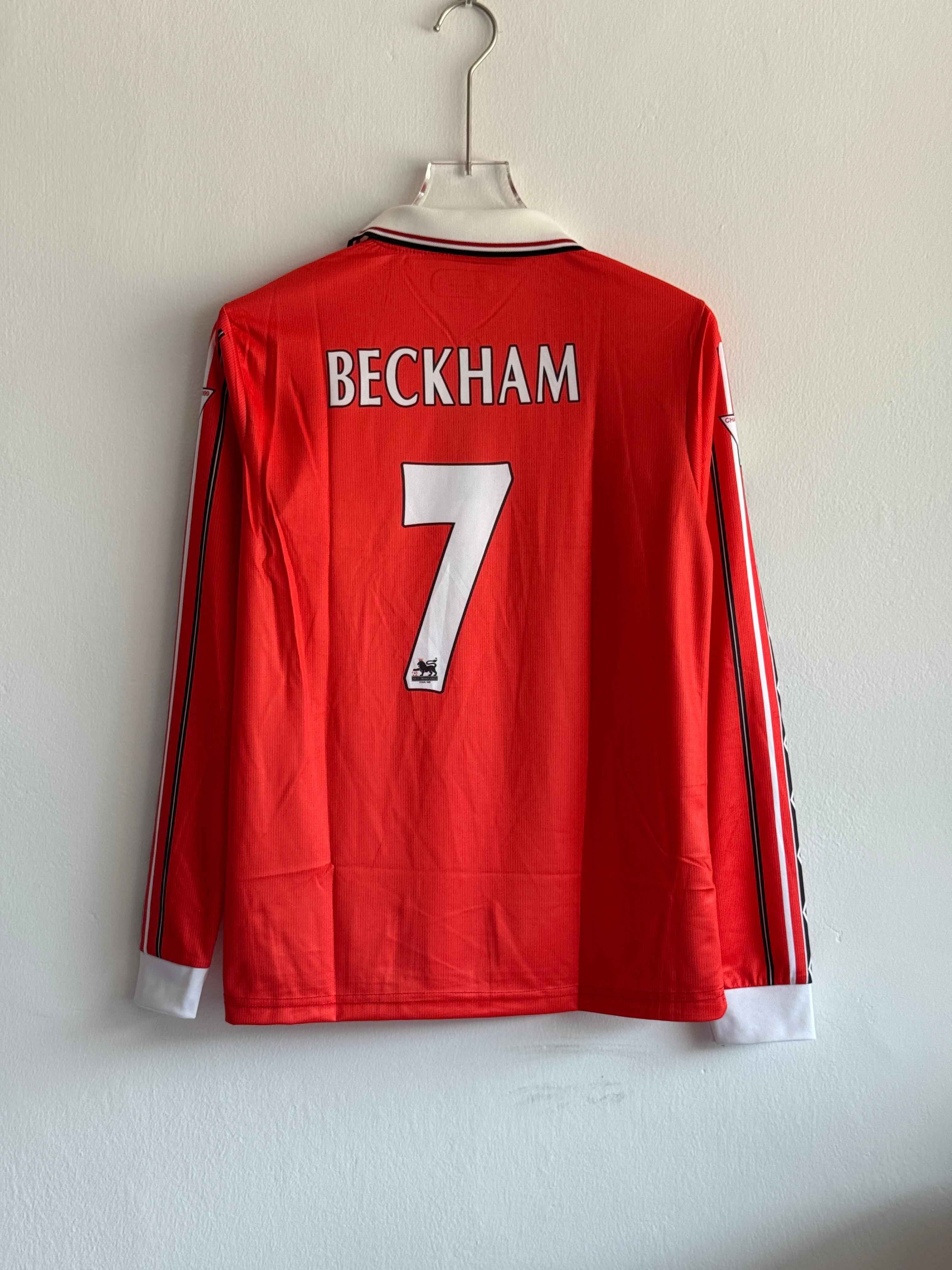 Manchester United Home Full Sleeve Retro Jersey – Beckham #7 (Embroidered)