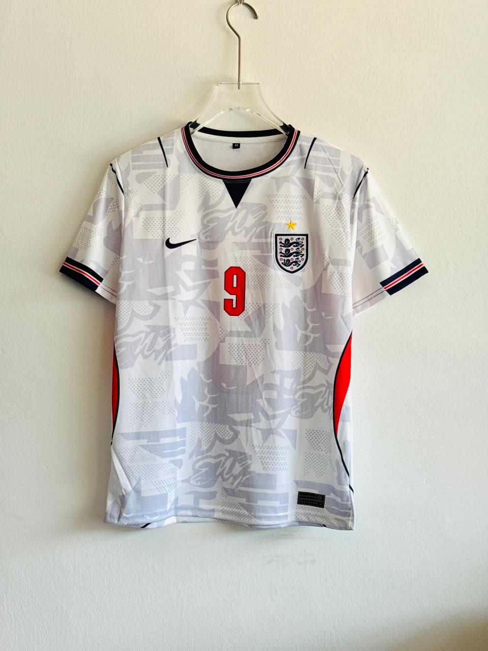 England 2026 Away Jersey ⚪🔴 Harry Kane #9 Edition (Embroided) HALF SLEEVE