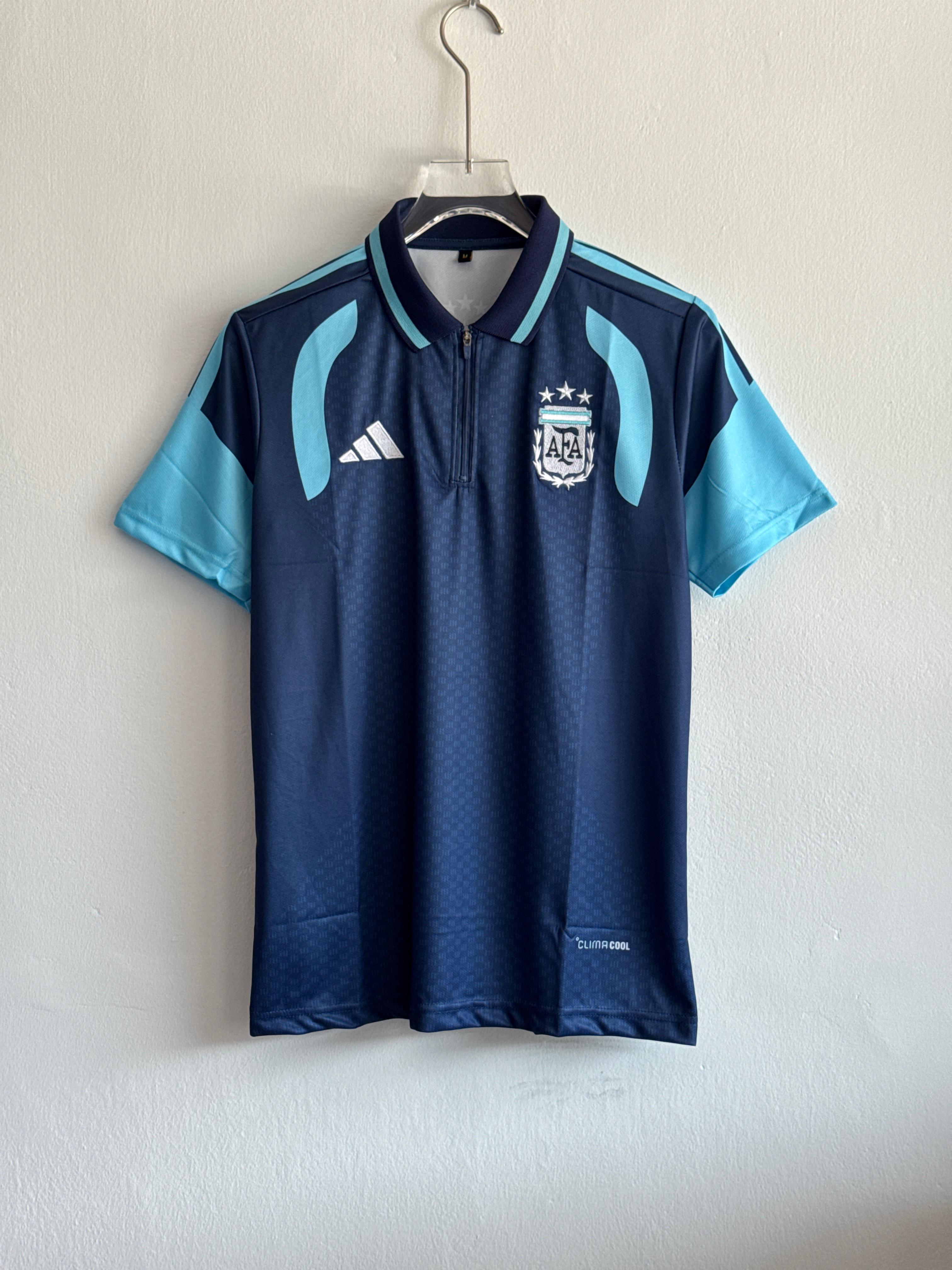 Argentina 2024 Away Jersey (Embroided) ZIPPER TYPE