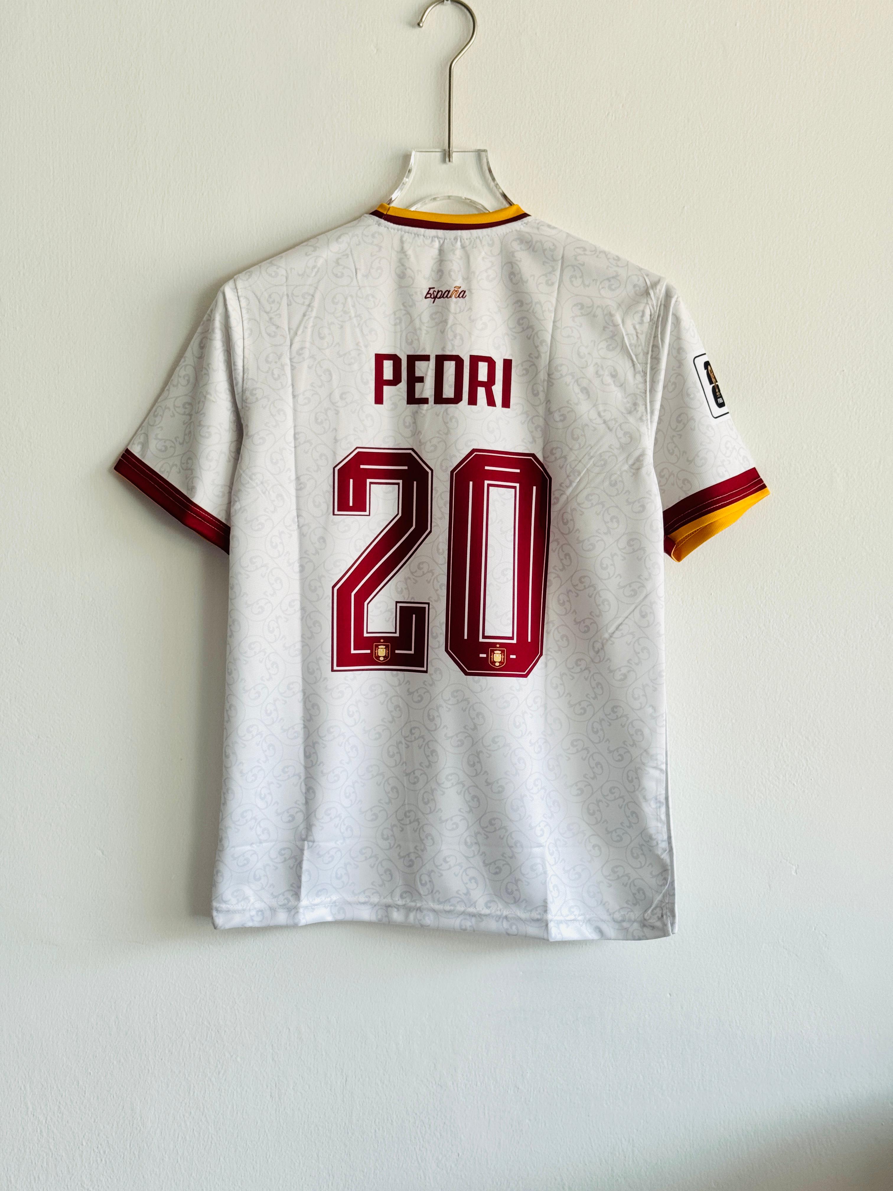 Spain Away Jersey 2026 – Pedri #20 (Embroidered)