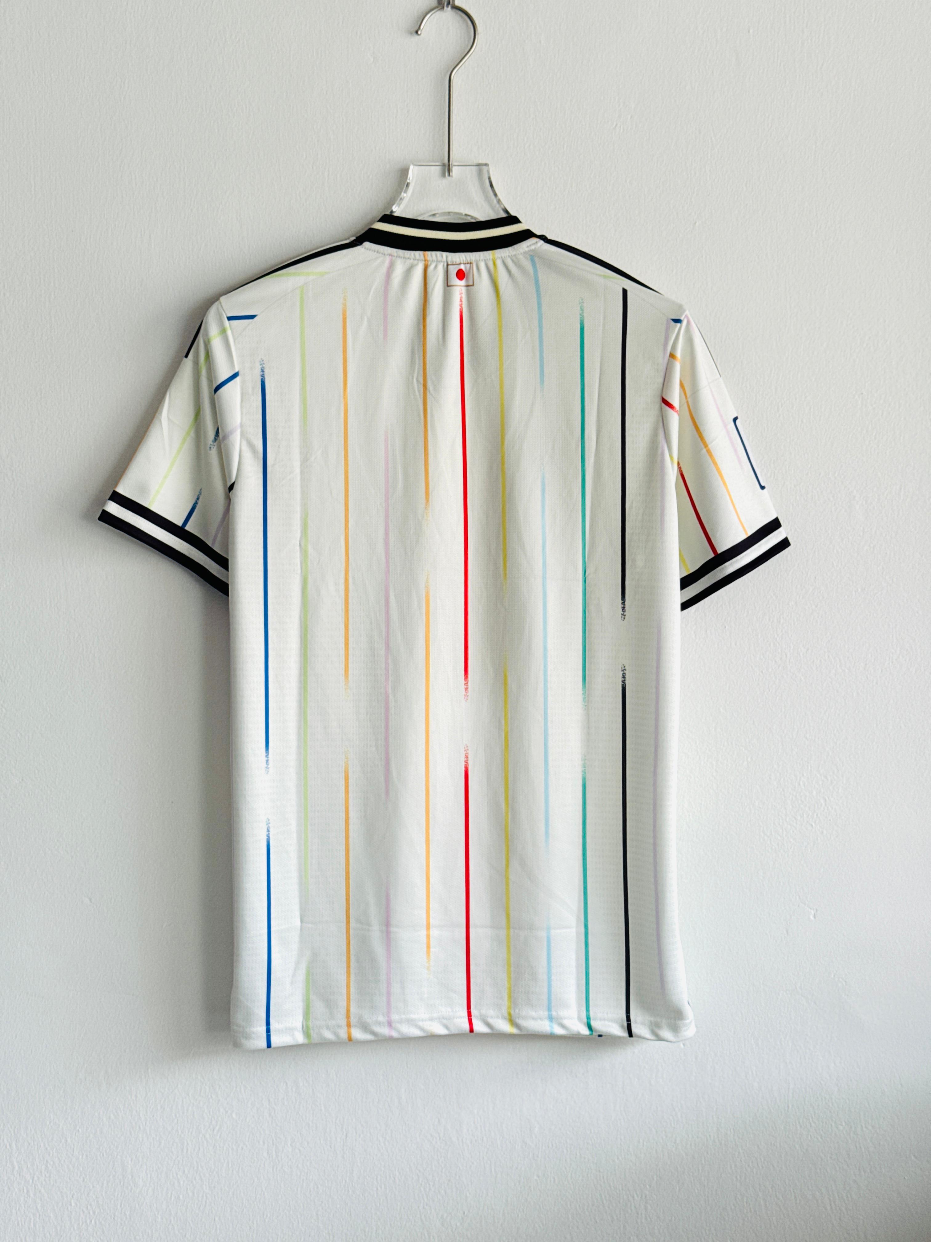 Japan Special Edition White Jersey – Retro Artistic Edition (Embroided logos)