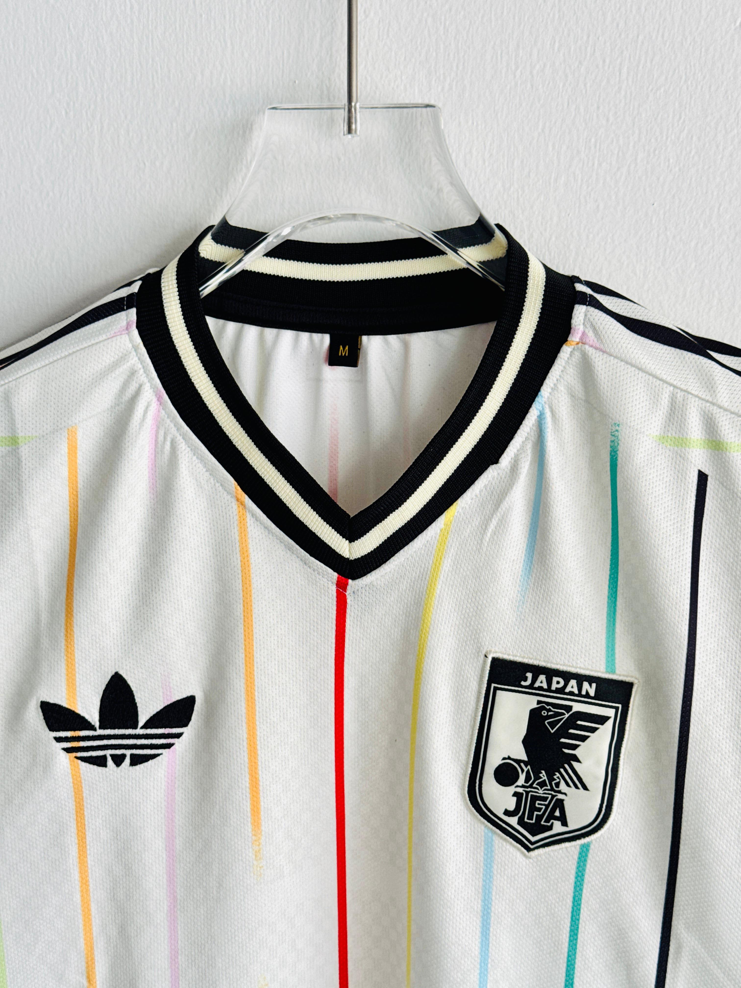 Japan Special Edition White Jersey – Retro Artistic Edition (Embroided logos)
