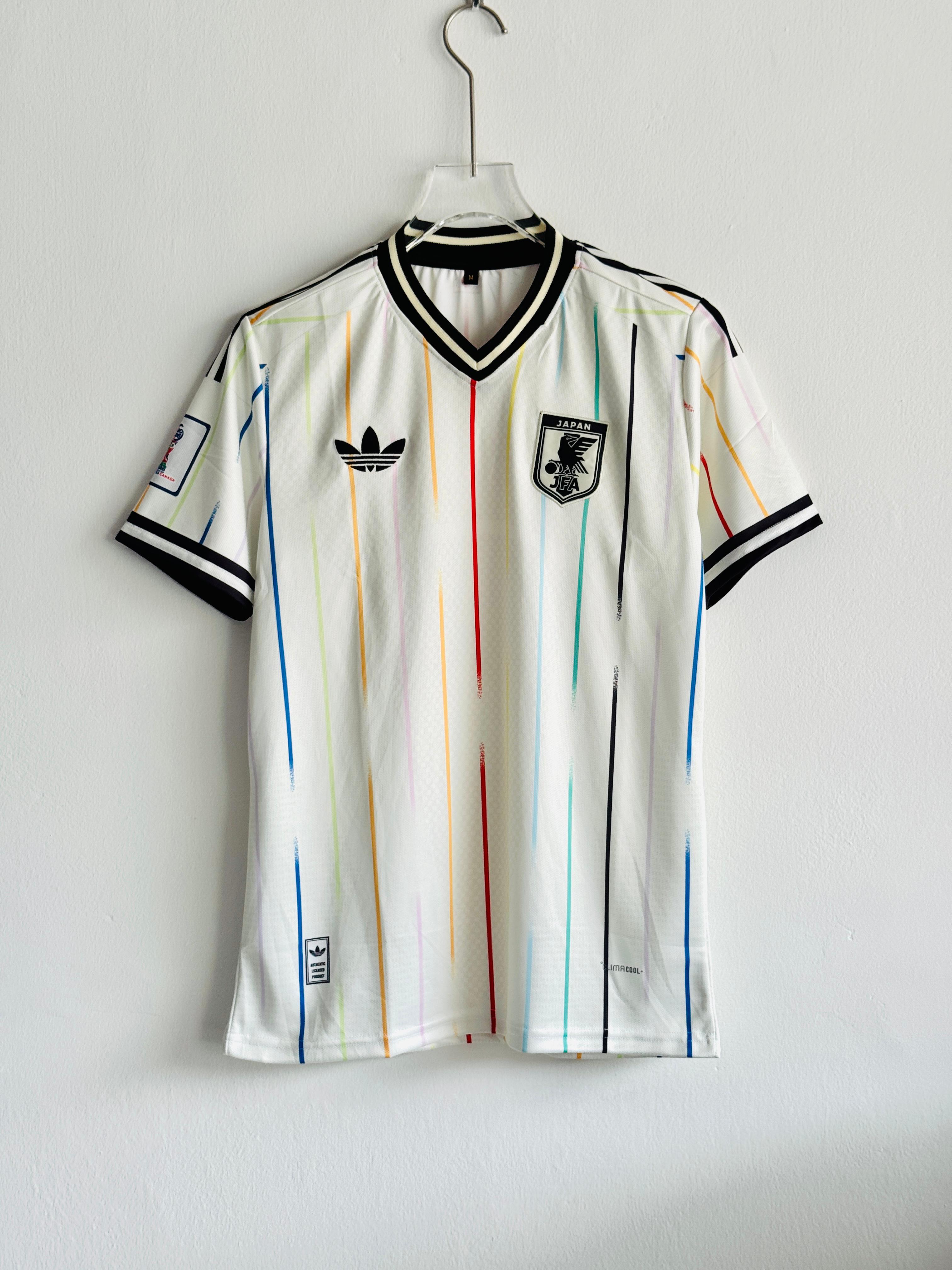 Japan Special Edition White Jersey – Retro Artistic Edition (Embroided logos)