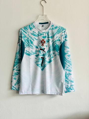 Portugal Long Sleeve Away Jersey – Ronaldo #7 (Embroided)