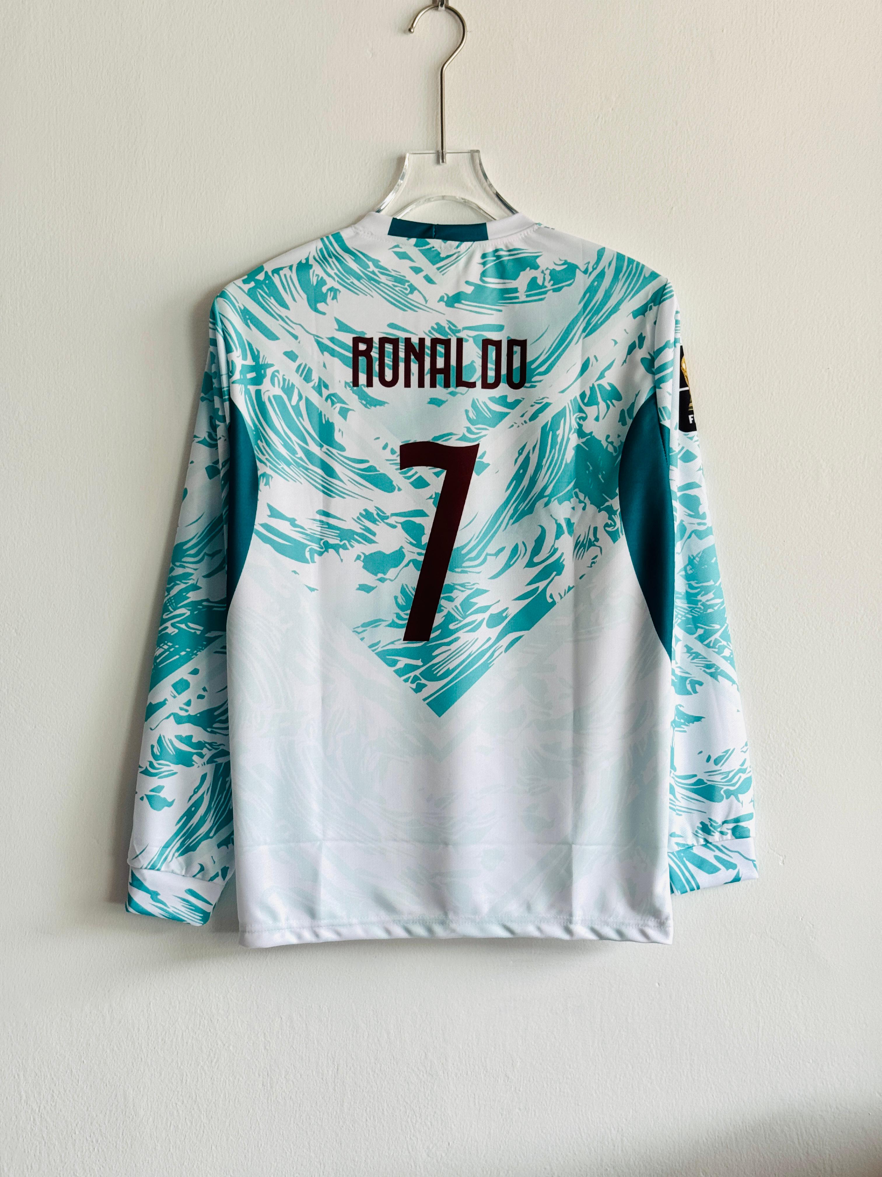 Portugal Long Sleeve Away Jersey – Ronaldo #7 (Embroided)