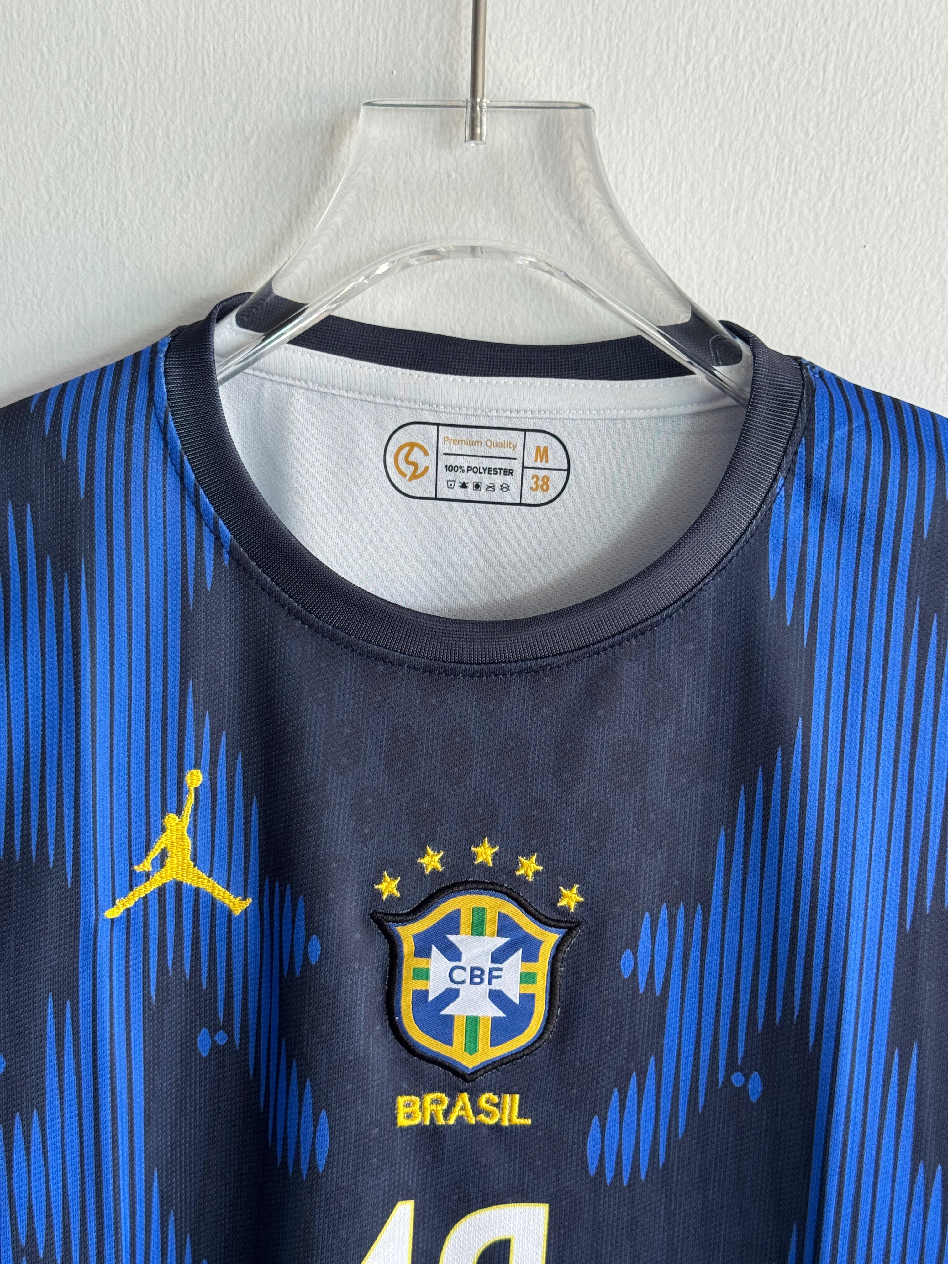 Brazil Long Sleeve Away Jersey – Neymar Jr #10 (Embroided)