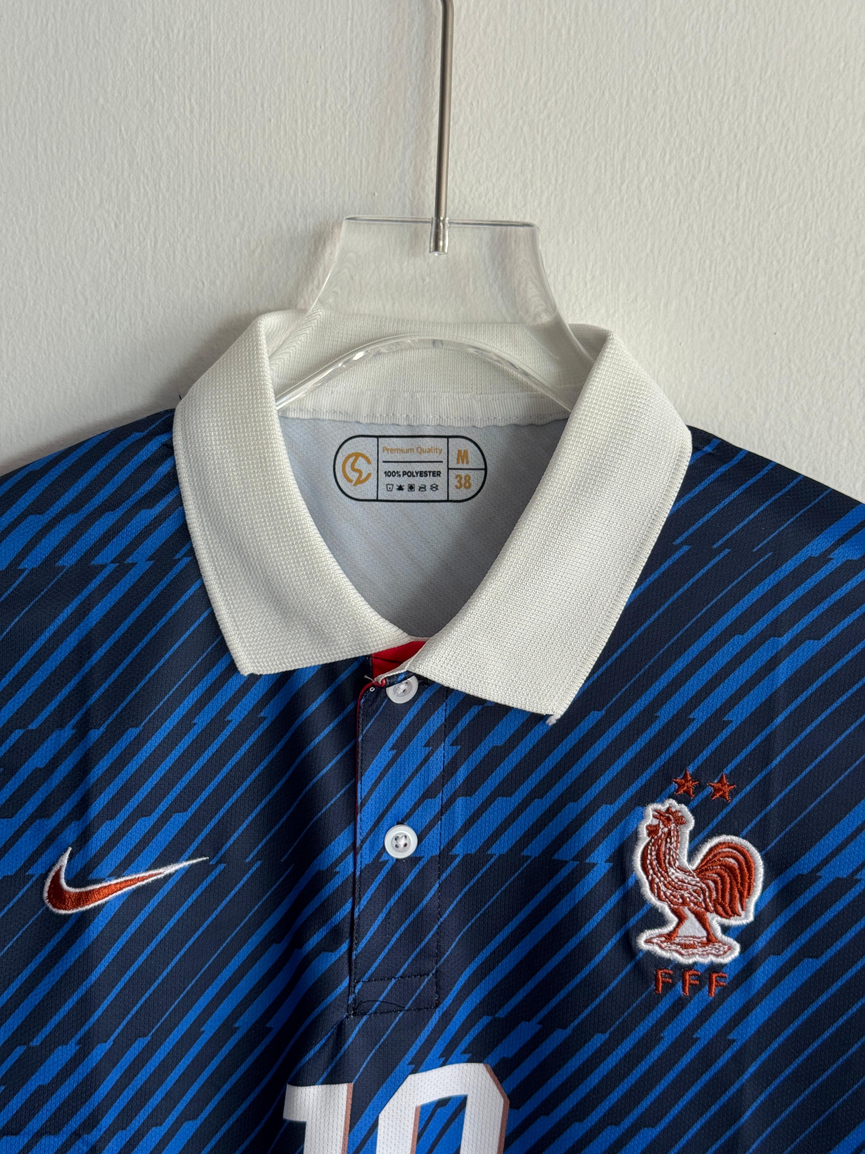 France Long Sleeve Away Jersey – Mbappe #10 (Embroided)