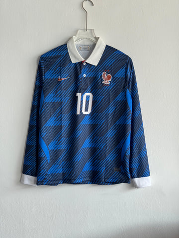 France Long Sleeve Away Jersey – Mbappe #10 (Embroided)