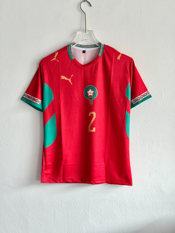 Morocco Home Jersey – Hakimi #2 Edition (Printed logos)