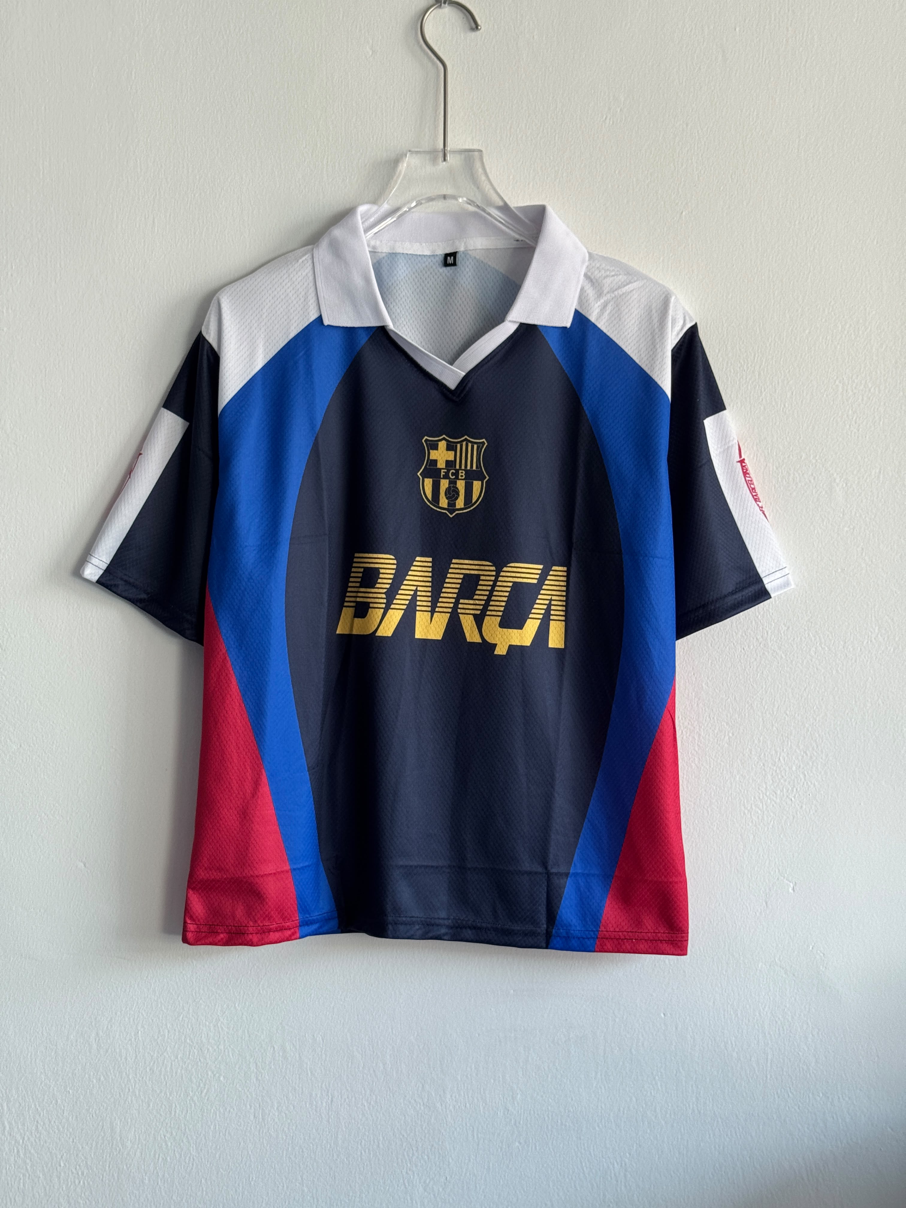 FC Barcelona Retro Black Edition Jersey (Printed Logos)