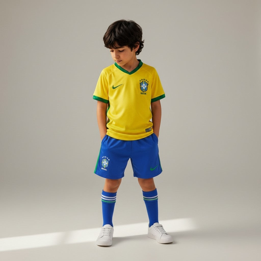 Brazil Home Jersey 2026 (Kids FC Set)