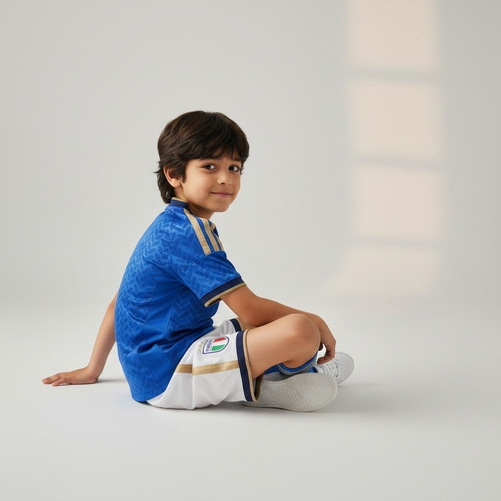 Italy Home Jersey 2026 (Kids FC Set)