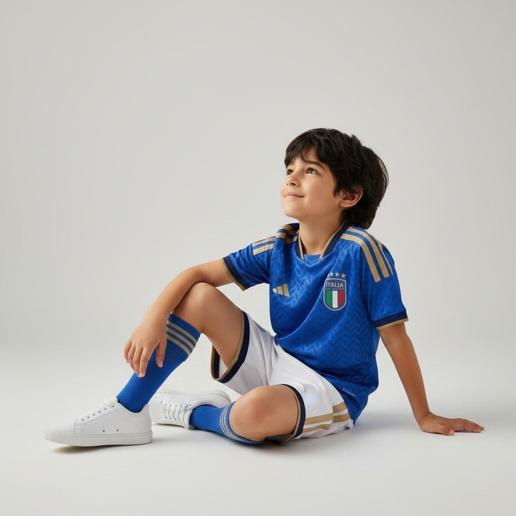 Italy Home Jersey 2026 (Kids FC Set)