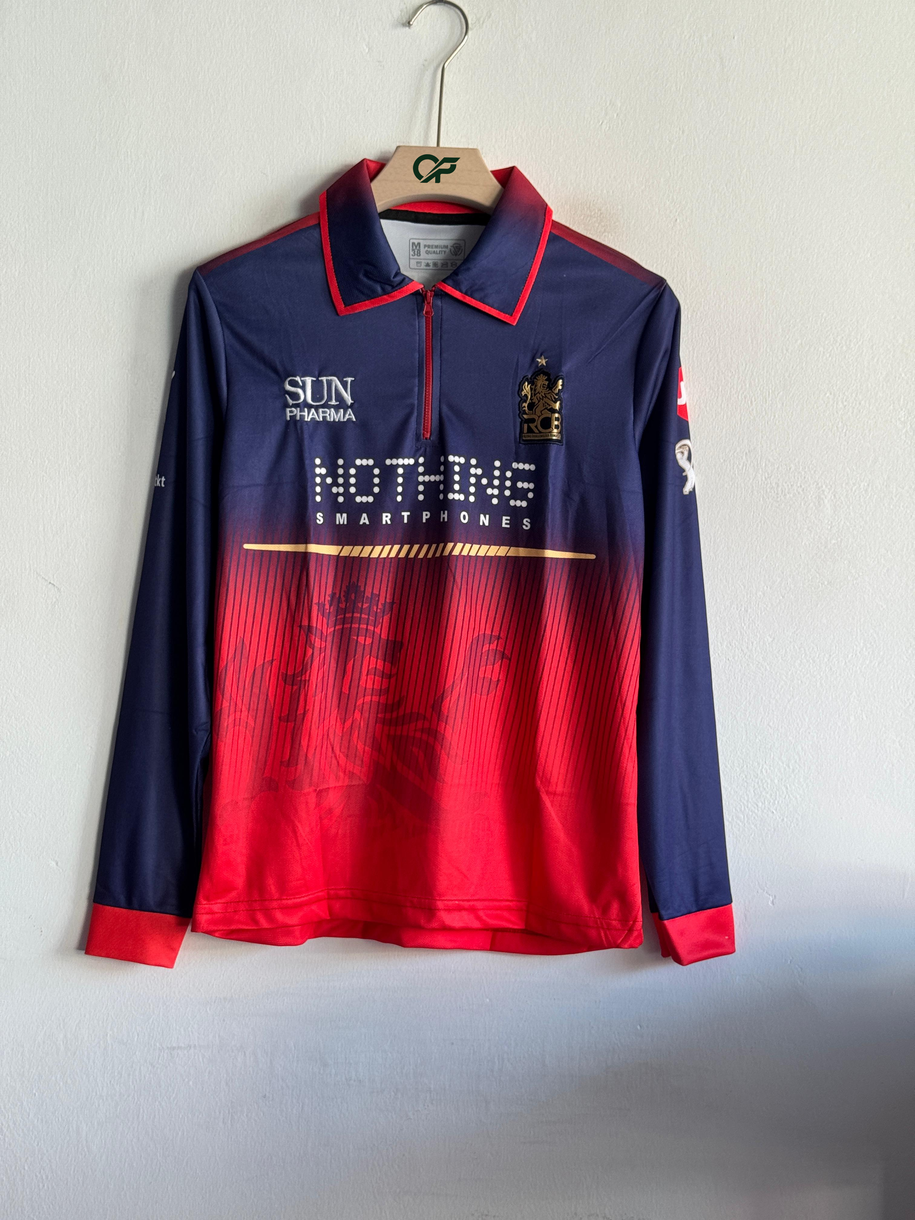 RCB Long Sleeve Jersey – Virat 18 Edition (Embroided)